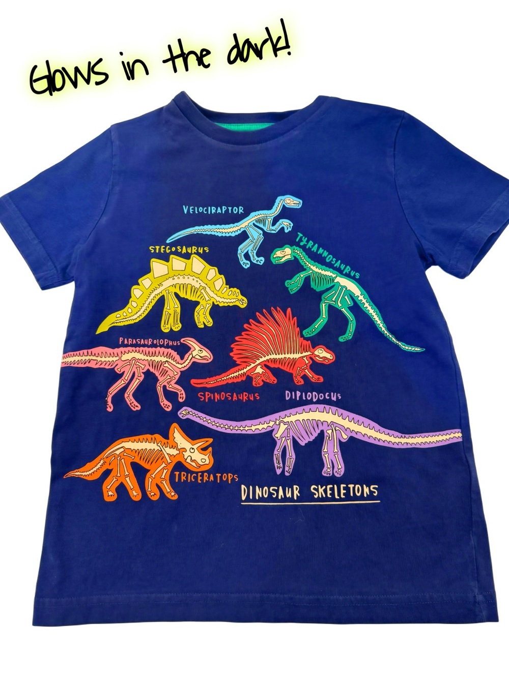 Mini Boden Graphic Tee Glow in the Dark Dinos Tee